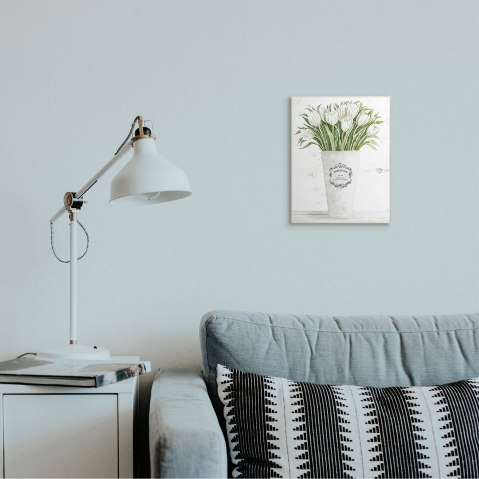 Stupell Industries White Tulip Bouquet in Parisian Vase Wall Plaque